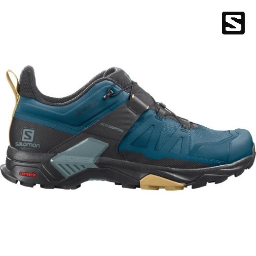 Blue / Black Salomon X Ultra 4 GTX Men's Hiking Shoes | IE ES1398